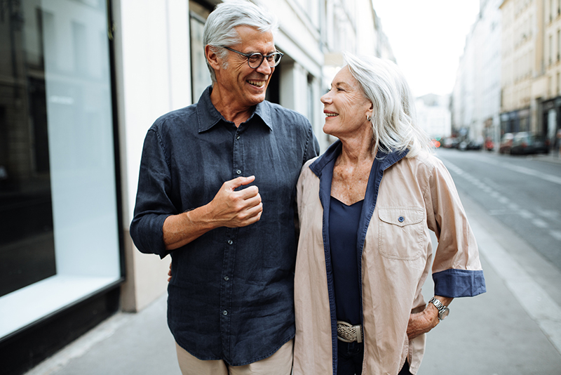 Senior Couple Enjoying their holidays in Paris